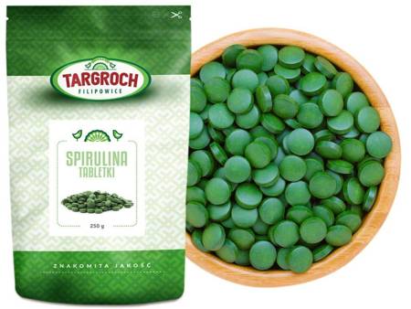 Spirulina- algi morskie (ok. 1000 tabletek) 250 g - Targroch